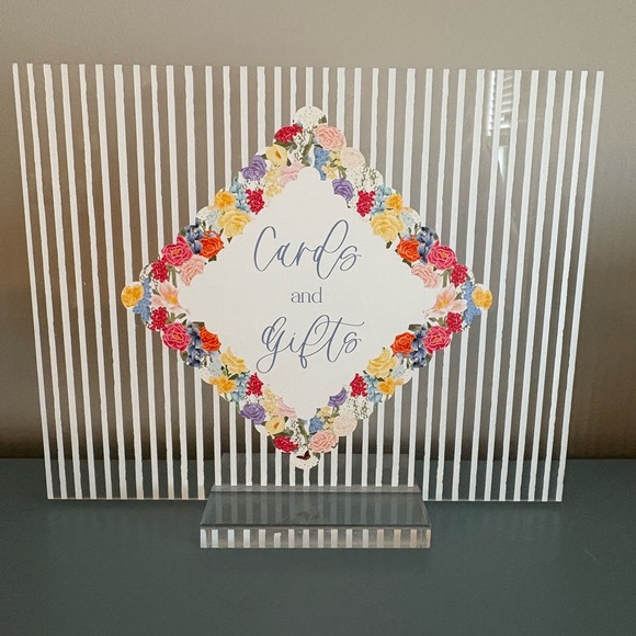 Custom Floral Cards and Gifts Wedding Sign